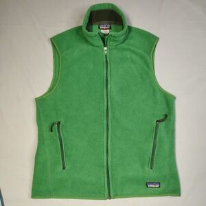 Patagonia Synchilla Fleece Vest Mens Medium Green Bean Full Zip 25184F8